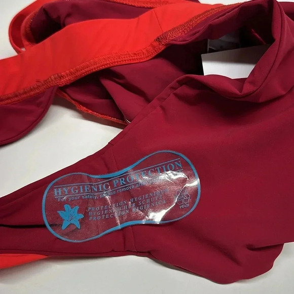 Flagpole NYC Swim Bikini Barley Top Swim Suit in Cherry Red New NWT XL - Picture 7 of 8